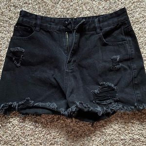 SHEIN Black Jean Short Size M
